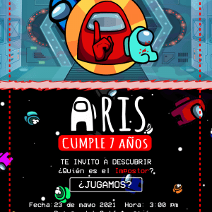 INVITACIÓN DE AMONG US 1